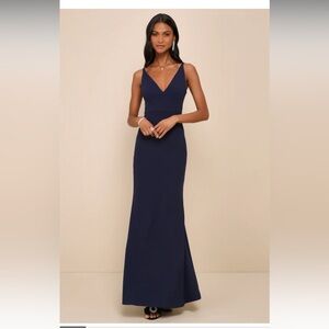 Lulus Melora Navy Blue Sleeveless Maxi Dress